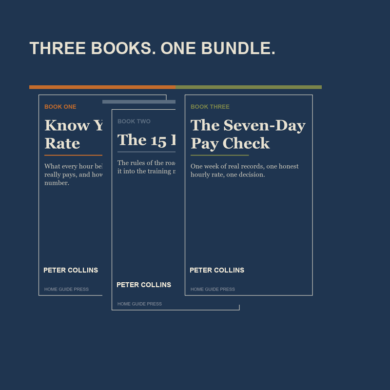 The three books of the British Driver's Bundle fanned out together