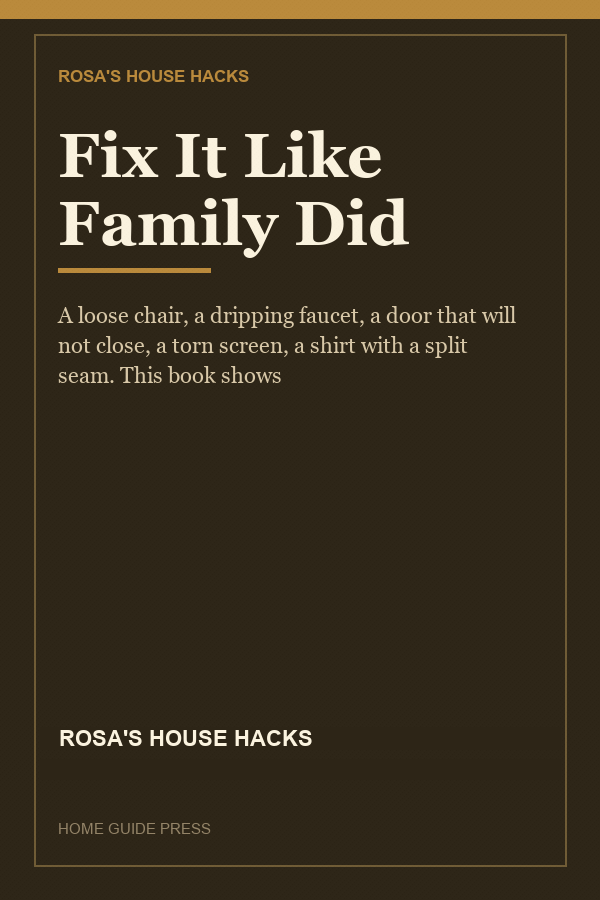 Fix It Like Family Did