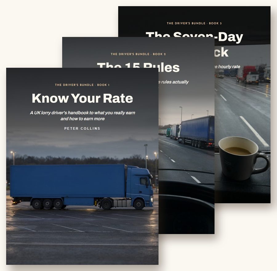 Covers of the 3 books in The Driver's Bundle